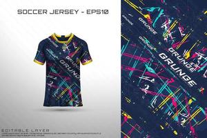 sport jersey en t-shirt sjabloon sport jersey ontwerp vector mockup.