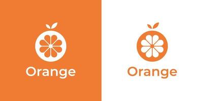 vers oranje eenvoudig minimaal logo-ontwerp vector