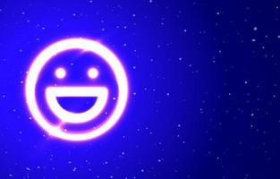 smiley face lineaire neon privécollectie. download een unieke super heldere neon lineaire smiley hoofd emoticon vector. lichte uitbarsting. ontwerp element lineaire neon pictogram. elke avond geweldige reclame. banner ruimte. vector