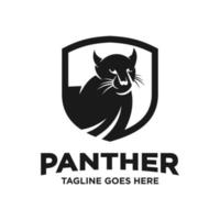 zwarte panter logo ontwerpsjabloon vector