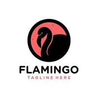 flamingo vogel dier logo vector