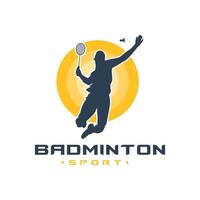 heren badminton sport logo vector