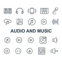 audio en muziek voor web, presentatie, logo, pictogramsymbool