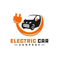 elektrische auto logo ontwerp vector