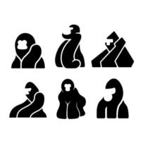 gorilla's logo pictogram symbool vector grafisch ontwerp