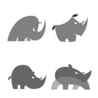 neushoorn logo pictogram symbool vector grafische ontwerpset