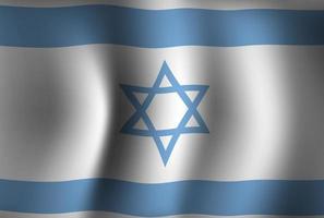 israël vlag achtergrond zwaaien 3d. bannerbehang voor nationale onafhankelijkheidsdag vector