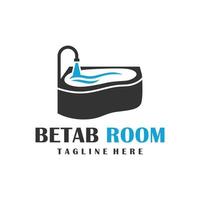 badkuip logo ontwerp vector