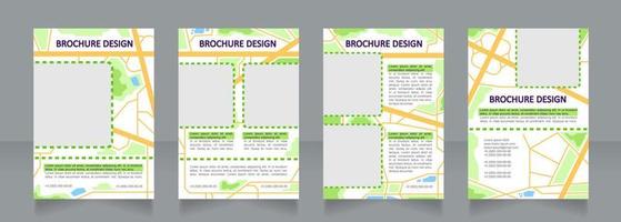 stadsplanning wit leeg brochureontwerp vector