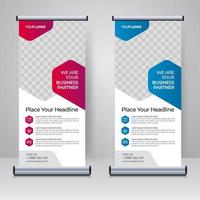 corporate rollup of x banner ontwerpsjabloon vector