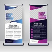 corporate rollup of x banner ontwerpsjabloon vector