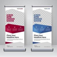 corporate rollup of x banner ontwerpsjabloon vector