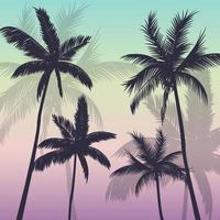 silhouet palmbomen achtergrond vector