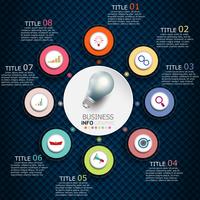 Infographics vector ontwerp en marketing pictogrammen