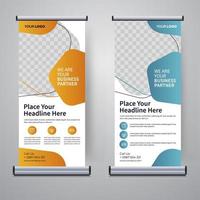 corporate rollup of x banner ontwerpsjabloon vector