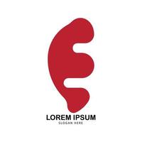 letter e-logo met modern concept. ontwerpsjabloon vector