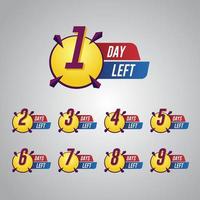 verkoop countdown badges, banner ontwerpsjabloon vector