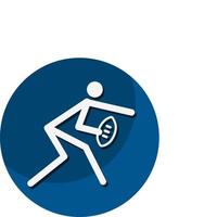 rugby icoon. een symbool gewijd aan sport en spel. vectorillustraties. vector