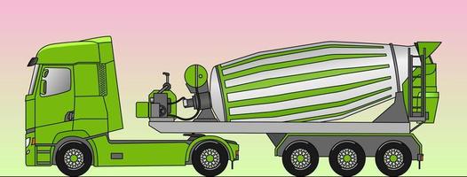 betonmixer vrachtwagen vector. auto plat beeld. industrieel en bouwtransport. voor bouwbedrijf, kinderboek, webpagina-ontwerp, bedrijf. vector