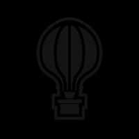 Luchtballon pictogram ontwerp vector