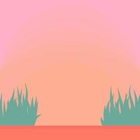 folder met landschap, gras, zonsopgang, lucht geïsoleerd op een witte achtergrond. vector