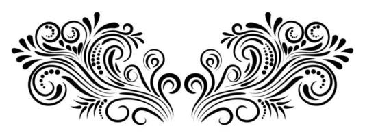 abstract krullend element voor ontwerp, swirl, curl. vector