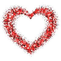 Valentijnsdag achtergrond met hartvormige rand vector