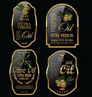 Olijfolie retro labels-collectie vector