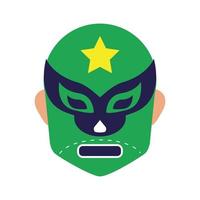 Mexicaans masker van vechtervulstijlpictogram vector