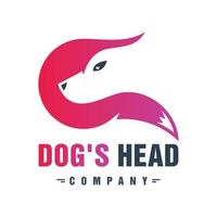 hond hoofd dier logo ontwerp vector