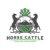 vintage of retro vee paard logo ontwerp vector