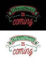 vrolijk kerstfeest belettering typografie citaat. kerst t-shirt ontwerp. ontwerpen voor kerstartikelen vector