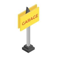 trendy garageconcepten vector