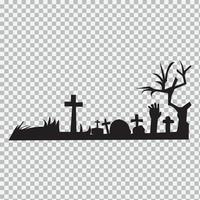 begraafplaats graf illustraties vector silhouet