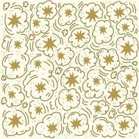 gouden ster briefkaart. de sterren in de doodle cirkel zijn met de hand getekend. glinsterende op beige schattige textuur. hemelpatroon met sterren voor cadeaupapier. vector illustratie