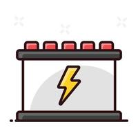 batterij pictogram ontwerp elektrische batterij vector