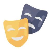 theater maskers themafeest vector