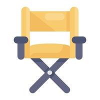 trendy vectorstijl van regisseursstoel fauteuil vector