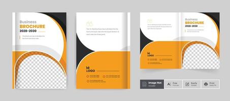 zakelijke brochure ontwerp voorbladsjabloon kleurrijk creatief modern bi-fold brochure bedrijfspresentatie abstract thema gebruik voor multifunctioneel vector