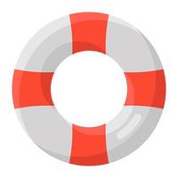 een veiligheidsband om reddingsboei plat te zwemmen icon vector