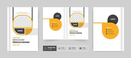 zakelijke brochure ontwerp voorbladsjabloon kleurrijk modern creatief bi-fold brochure bedrijfspresentatie abstract thema gebruik voor multifunctioneel vector