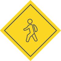 Wandelen naar school pictogram ontwerp vector