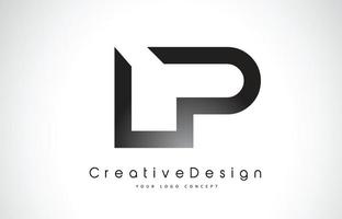 lp lp brief logo ontwerp. creatief pictogram moderne brieven vector logo.