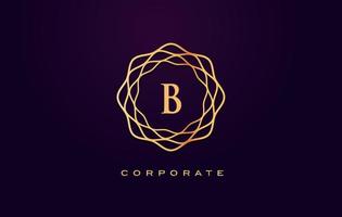 b luxe logo. monogram brief ontwerp vector