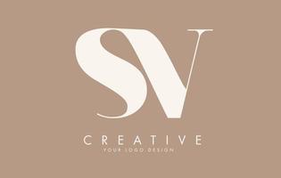 SV sv brieven logo ontwerp. vector