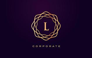 l luxe logo. monogram brief ontwerp vector