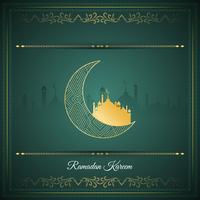 Abstracte Ramadan Kareem-islamitische begroeting achtergrond vector
