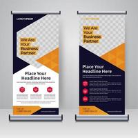 corporate rollup of x banner ontwerpsjabloon vector