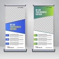 corporate rollup of x banner ontwerpsjabloon vector