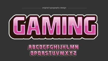 roze 3d moderne gaming-typografie vector